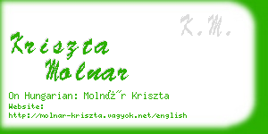 kriszta molnar business card